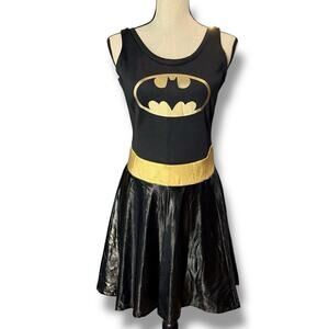 Batman DC Comics Women's Mini Dress Halloween Costume Cosplay Fit Flare Skater M